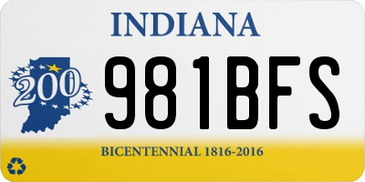 IN license plate 981BFS