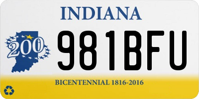 IN license plate 981BFU