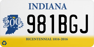 IN license plate 981BGJ