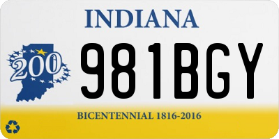 IN license plate 981BGY