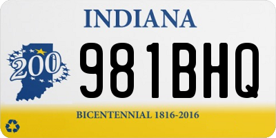 IN license plate 981BHQ