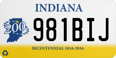 IN license plate 981BIJ