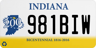 IN license plate 981BIW