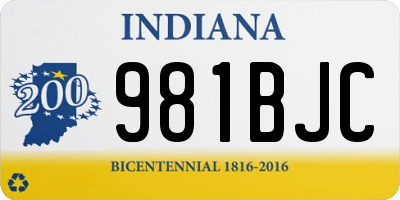 IN license plate 981BJC