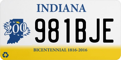 IN license plate 981BJE
