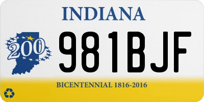 IN license plate 981BJF