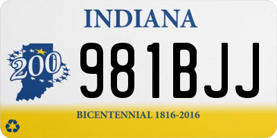 IN license plate 981BJJ