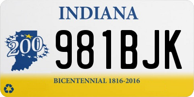 IN license plate 981BJK