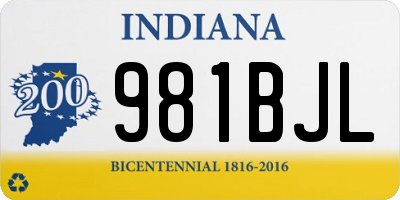 IN license plate 981BJL