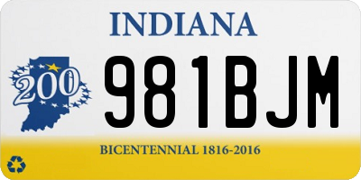 IN license plate 981BJM