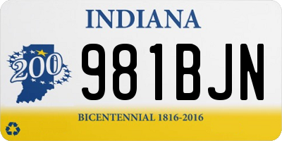 IN license plate 981BJN