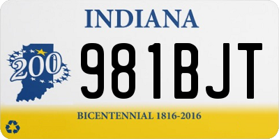 IN license plate 981BJT