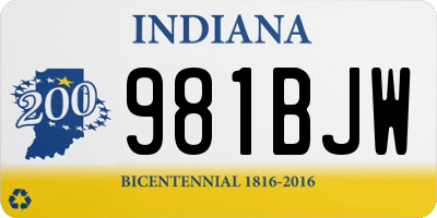 IN license plate 981BJW