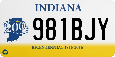 IN license plate 981BJY