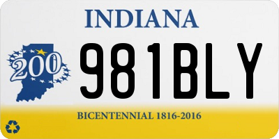 IN license plate 981BLY