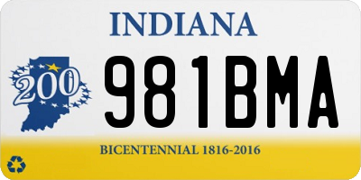 IN license plate 981BMA