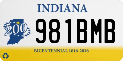 IN license plate 981BMB