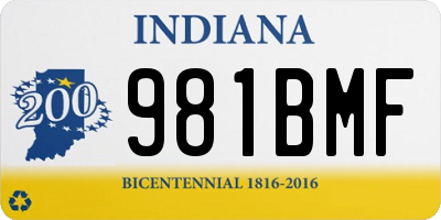 IN license plate 981BMF