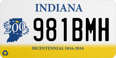 IN license plate 981BMH