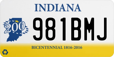 IN license plate 981BMJ
