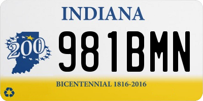 IN license plate 981BMN