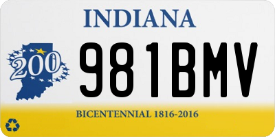IN license plate 981BMV