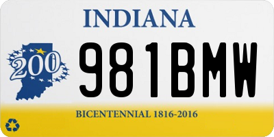 IN license plate 981BMW