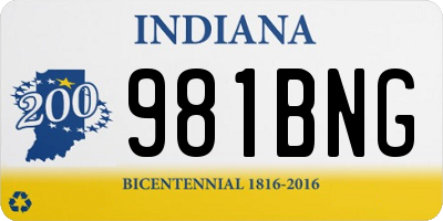 IN license plate 981BNG