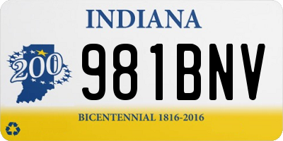 IN license plate 981BNV