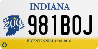IN license plate 981BOJ
