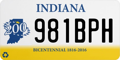 IN license plate 981BPH