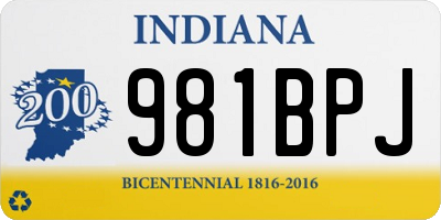 IN license plate 981BPJ