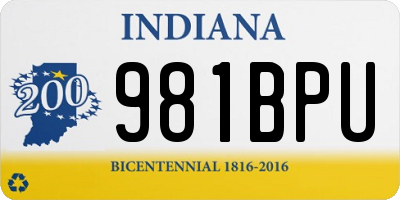 IN license plate 981BPU