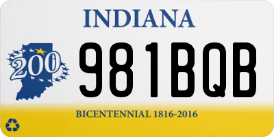 IN license plate 981BQB