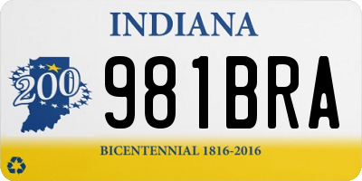 IN license plate 981BRA
