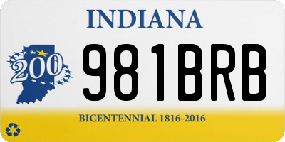 IN license plate 981BRB