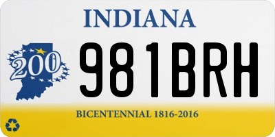IN license plate 981BRH