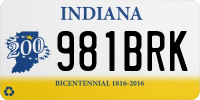 IN license plate 981BRK