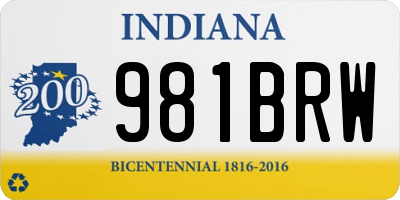 IN license plate 981BRW