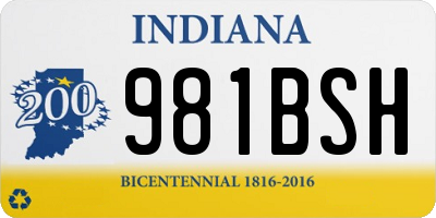 IN license plate 981BSH