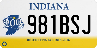 IN license plate 981BSJ