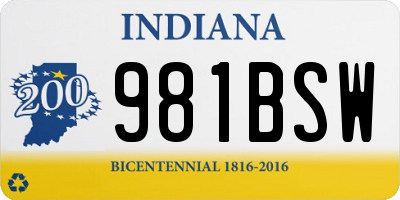 IN license plate 981BSW
