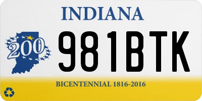 IN license plate 981BTK