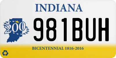 IN license plate 981BUH