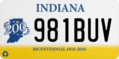 IN license plate 981BUV
