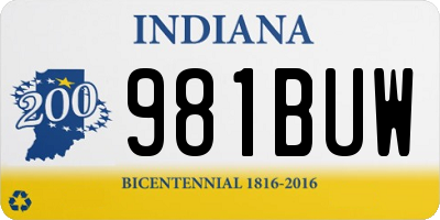 IN license plate 981BUW