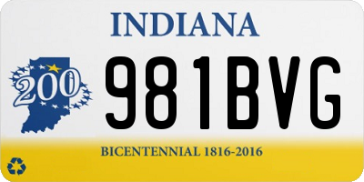 IN license plate 981BVG