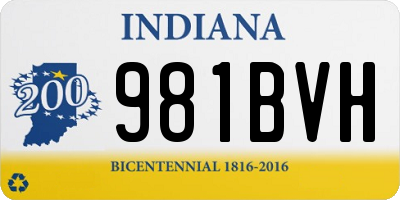 IN license plate 981BVH