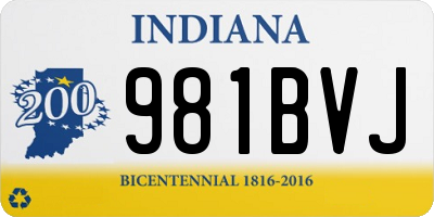 IN license plate 981BVJ
