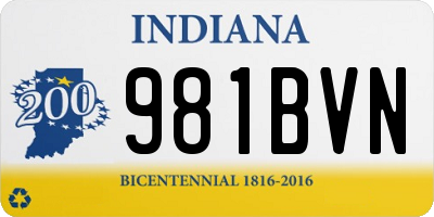IN license plate 981BVN